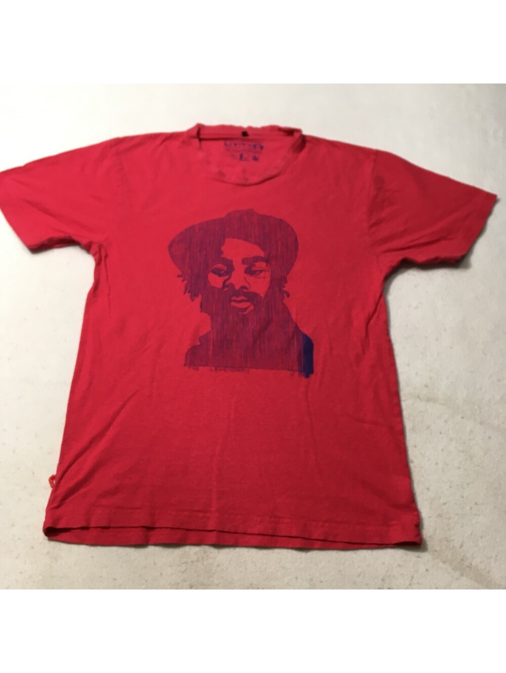 LIVITY THE LEGENDARY DON CARLOS REGGAE HEMP SHIRT DARK PINK T-SHIRT TEE